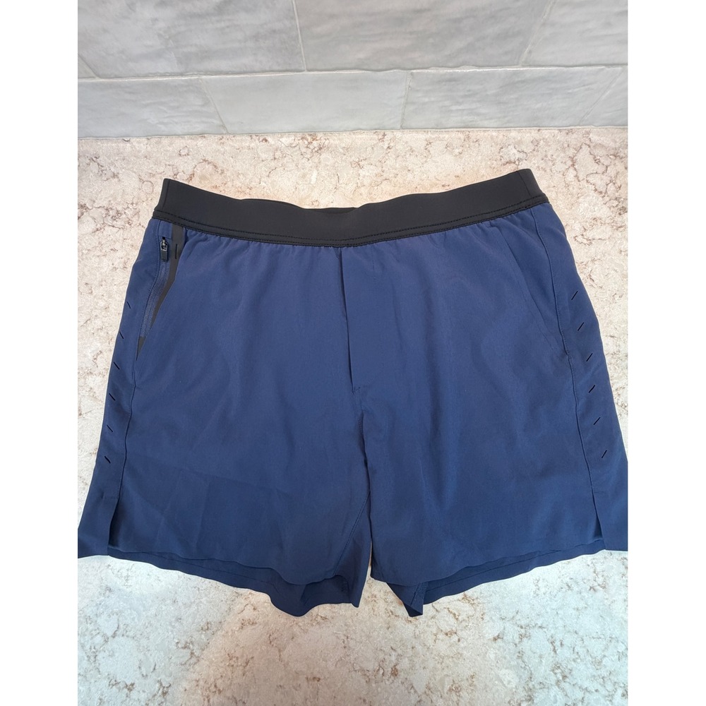 Ten Thousand The Interval Short Navy Blue Mens Large 7" Inseam Lined NWOT
